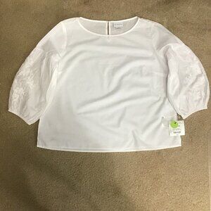 🌷Liz Claiborne Shirt Embroidery Sleeves NWT